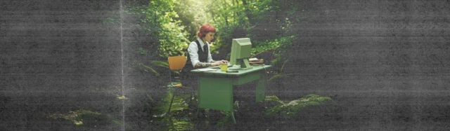 Apertura blog. Ilustración que combina elementos analógicos y digitales