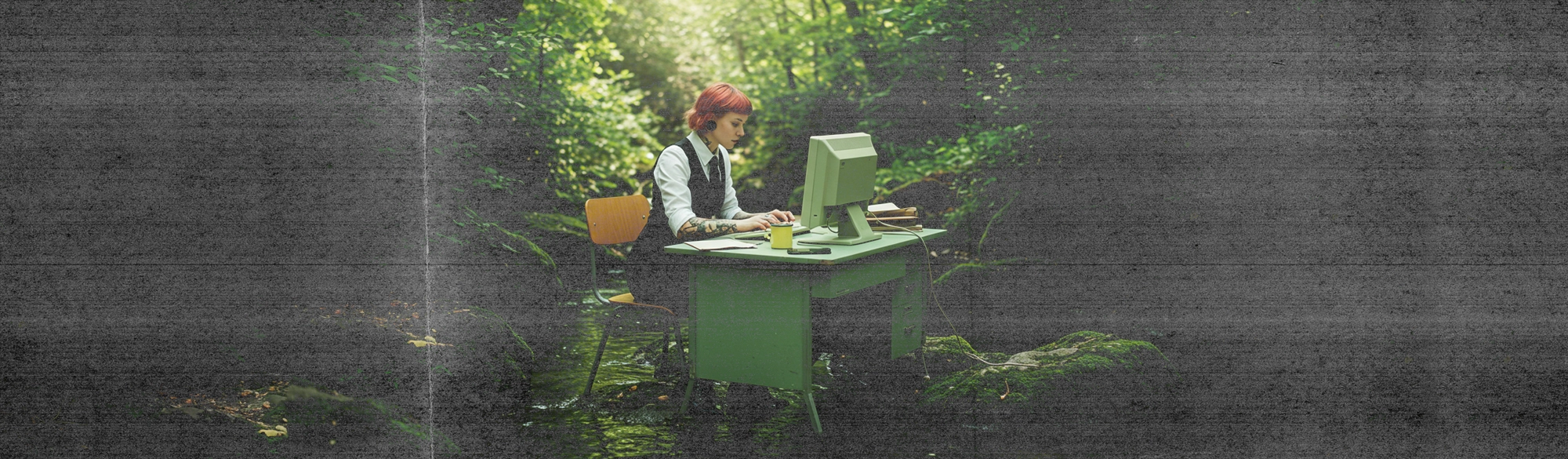 Apertura blog. Ilustración que combina elementos analógicos y digitales